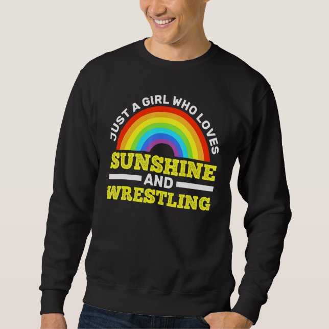 Cool Wrestling Sunshine Wrestle Sports Women Wrest Sweatshirt (Front)
