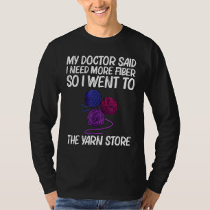Cool Yarn For Men Women Crocheter Knit Knitting Cr T-Shirt