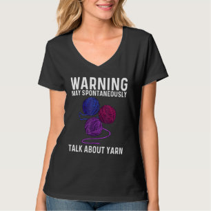 Cool Yarn For Men Women Crocheter Knit Knitting Cr T-Shirt