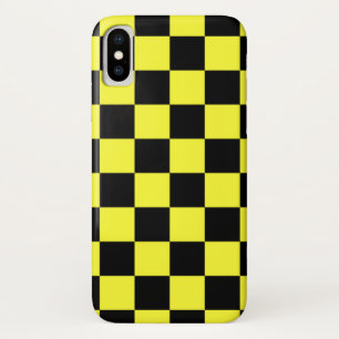 Cool Yellow and Black chequered pattern Case-Mate iPhone Case