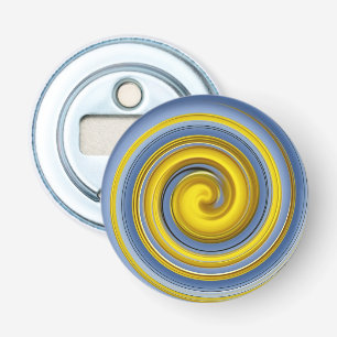 Cool yellow and blue spiral bottle opener