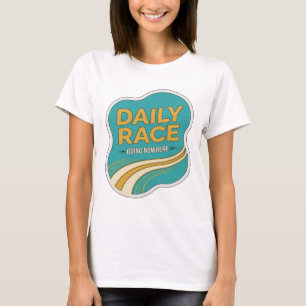 Cool Yellow DAILY RACE GOING NOWHERE T-Shirt
