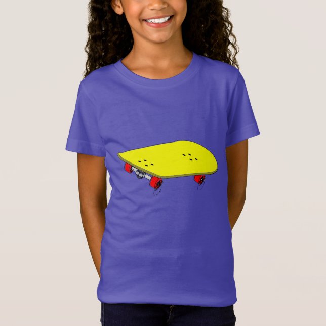 Cool yellow skateboard T-Shirt (Front)
