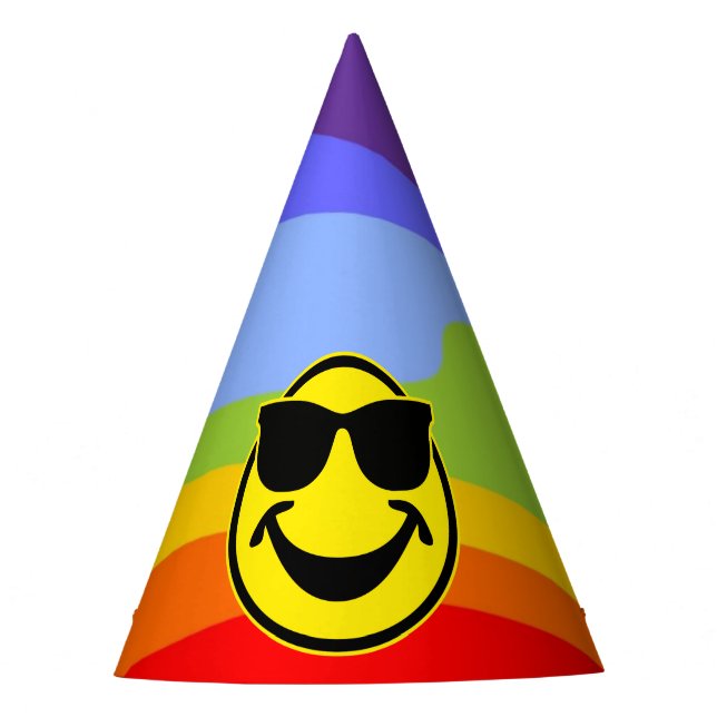 Cool yellow + your backg. & ideas party hat (Front)