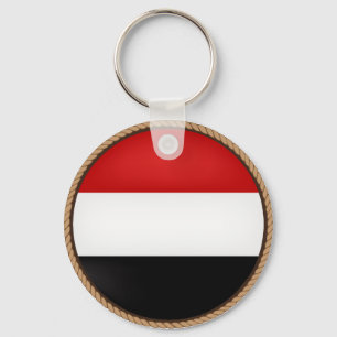 Cool Yemen Flag Seal Key Ring