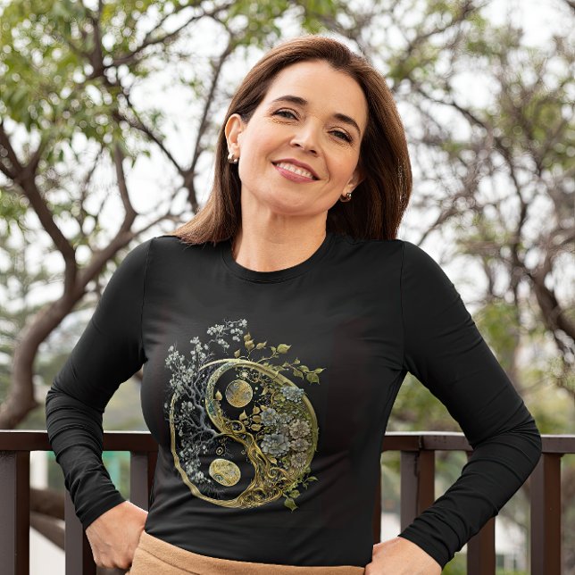 Cool Yin and Yang Spiritual Meditation Symbol T-Shirt (Creator Uploaded)