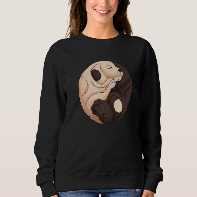 Cool Yin Yang Dog  Cute Labrador Sweatshirt (Front)