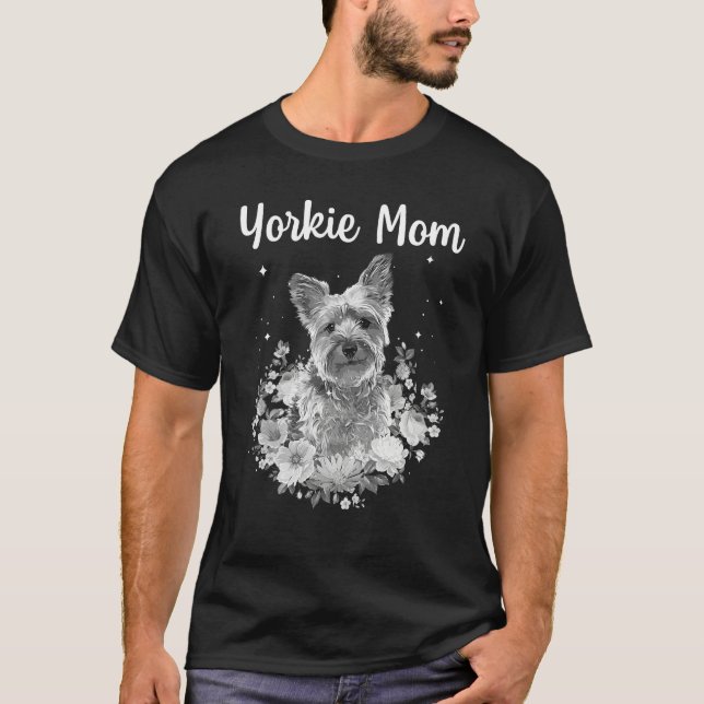 Cool Yorkshire Terrier For Women Mom Yorkie  Pet D T-Shirt (Front)