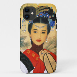 Cool young beautiful chinese princess Guo Jin art iPhone 11 Case