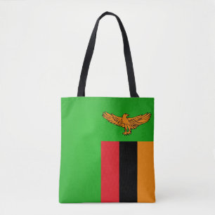 Cool Zambia Flag Fashion Tote Bag