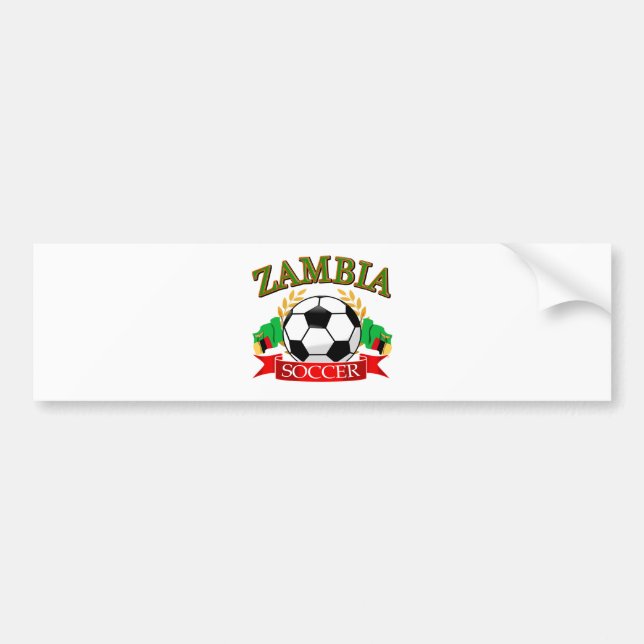 Cool Zambian soccer designs Bumper Sticker (Front)