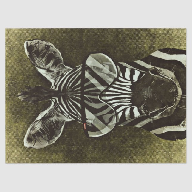 Cool Zebra Abstract Tissue Paper (Front)