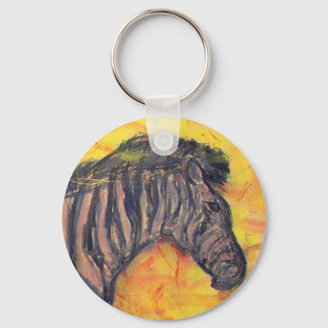 Cool Zebra Key Ring (Front)