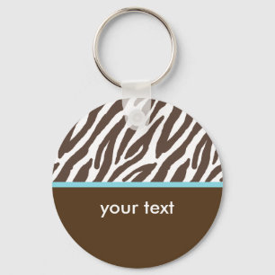 Cool Zebra Pattern Key Ring