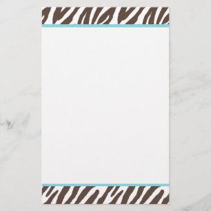 Cool Zebra Pattern Stationery