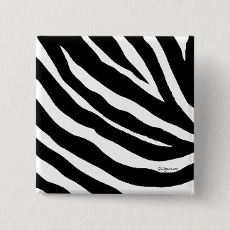 Cool Zebra Stripes Square Pin