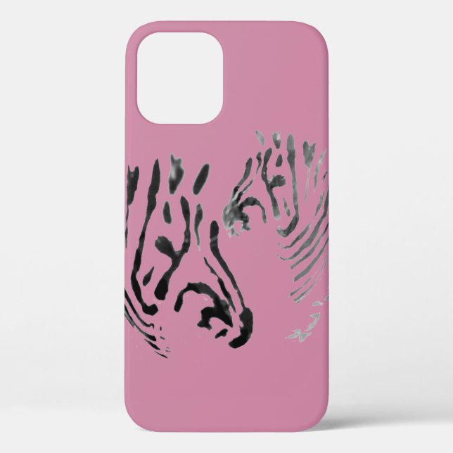 Cool Zebra Wildlife Art Custom Colour Case-Mate iPhone Case (Back)