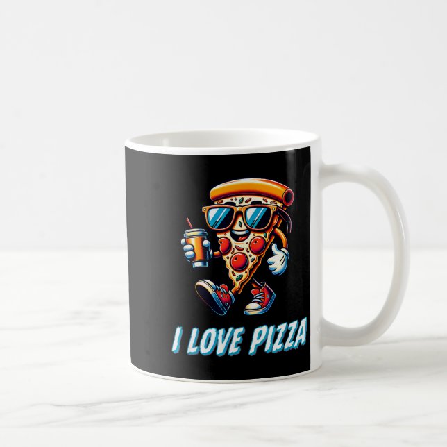 Cool Zza Slice Funny Food Lovers Kids Men And Wome Coffee Mug (Right)