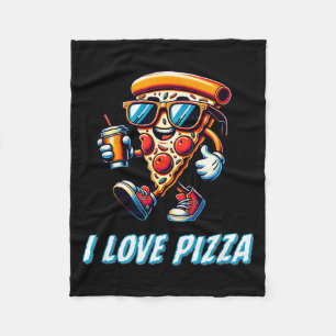 Cool Zza Slice Funny Food Lovers Kids Men And Wome Fleece Blanket