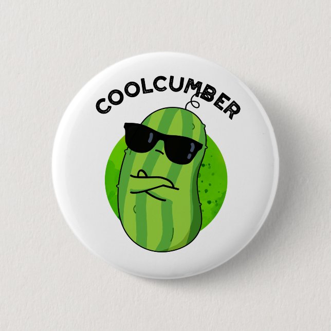 Coolcumber Funny Veggie Cucumber Pun  6 Cm Round Badge (Front)
