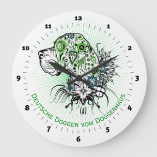 Coole Dogge mit individueller Aufschrift Large Clock