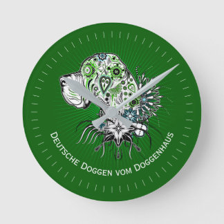 Coole Dogge mit individueller Aufschrift Round Clock