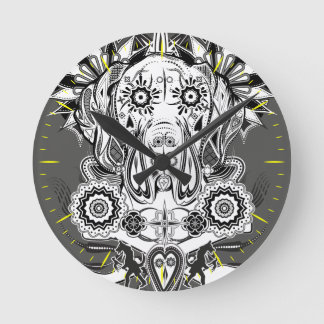 Coole Dogge mit individueller Aufschrift Round Clock