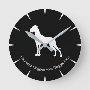 Coole Doggenuhr mit individueller Aufschrift Round Clock