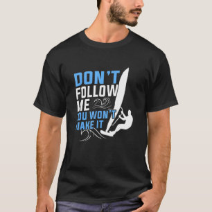 Coole Vintage Action Windsurfer Stunt Born To Wind T-Shirt