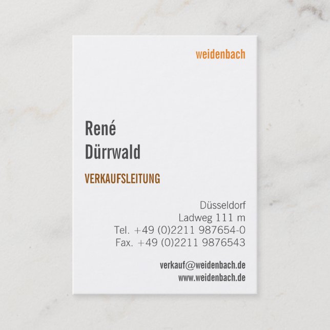 Coole Visitenkarten Business Card (Front)