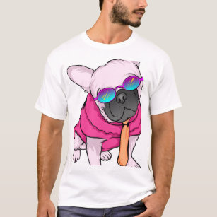 Cooler Hund mit Sonnenbrille und Krawatte T-Shirt