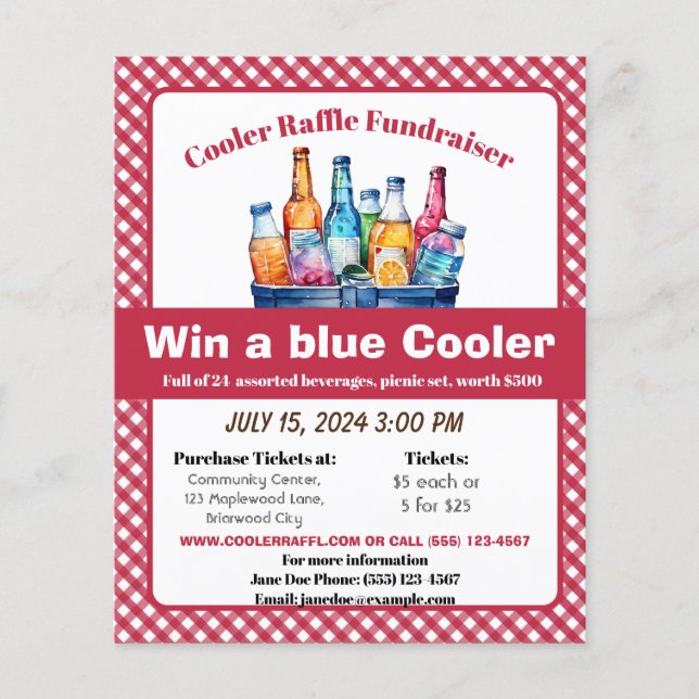 COOLER RAFFLE FUNDRAISER FLYER (Front)
