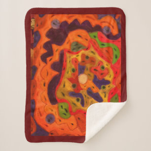 Cooler seasons colours of earth and trees design sherpa blanket