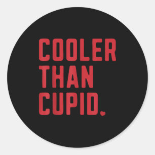 Cooler Than Cud Cute Valentine's Day Kids Boys Gir Classic Round Sticker