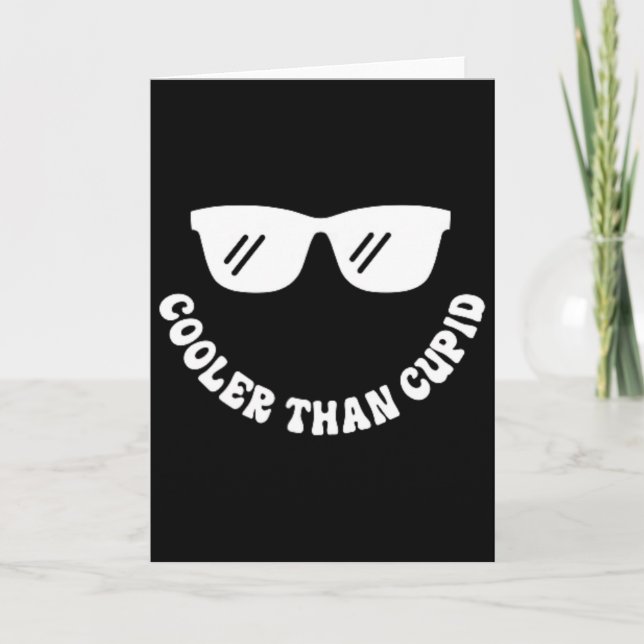 Cooler Than Cupid - Front And Ck, Retro Valentine  Card (Front)