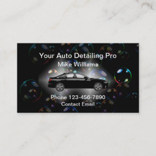 Coolest Auto Detailing Car Wash Business Cards