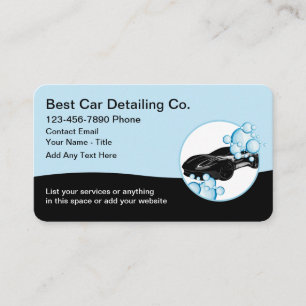 Coolest Automotive Detailing Custom  Business Card