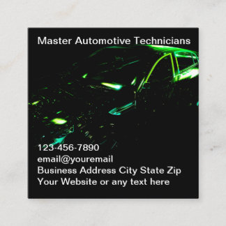 Coolest Automotive Technician Engineer Square Business Card