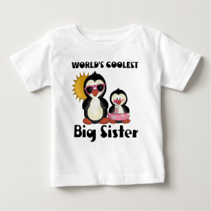 Coolest Big Sister Penguin Baby T-Shirt