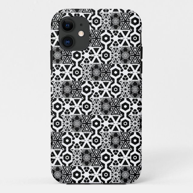 Coolest Black White Jewelled Pattern Case-Mate iPhone Case (Back)