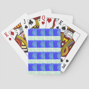 Coolest Blue Nautical Abstract  Playing Cards