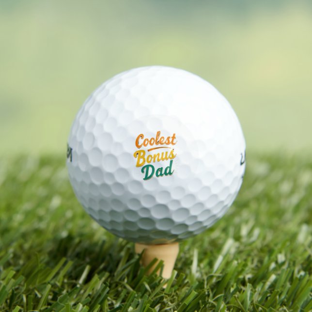 Coolest Bonus Dad Golf Balls – Custom Gift for Him (Insitu Tee)