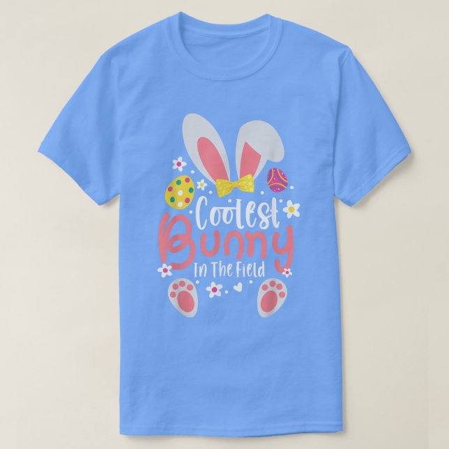 Coolest Bunny In The Field Cute Toddler Boys Easte T-Shirt (Design Front)