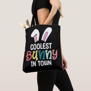Coolest Bunny In Town Easter Bunny Rabbit Tote Bag