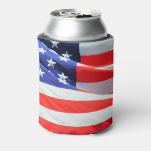 Coolest Can Cooler, American Flag, USA Can Cooler