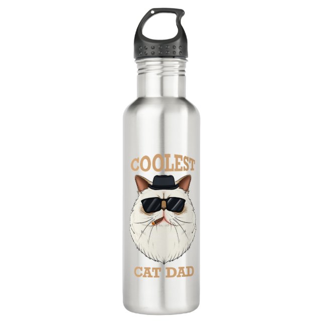 Coolest Cat Dad I Himalayan Cat Dad I Himalayan 710 Ml Water Bottle (Front)