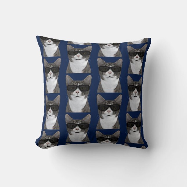 Coolest Cat In Town Cushion (Front)