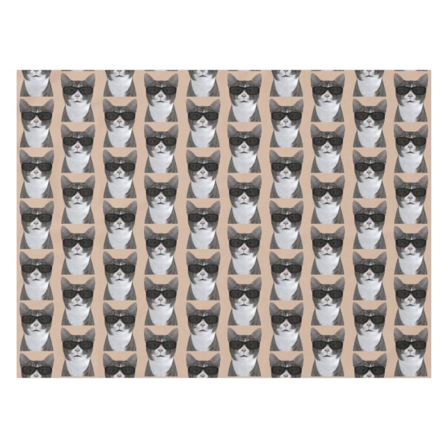 Coolest Cat In Town Tablecloth (Front (Horizontal))