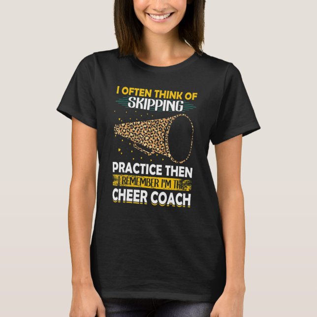 Coolest Cheer Coach Assistant Cheering Coaching Li T-Shirt (Front)