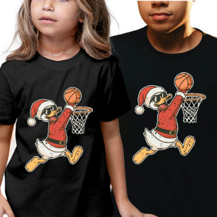 Coolest Christmas Sporty Duck Slam Dunk Tri-Blend Shirt